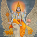 chaturbhuja shri vishnu on his mount garuda or39