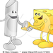 17339-Chalk-Character-Giving-The-Thumbs-Up-And-Shaking-Hands-Wit