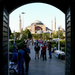 kilátás a Kék mecset ajtajából