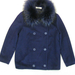 91014A-27B PRADA BLUE WOOL COAT SIZE 2 4 6 PRICE USD51