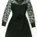 91014A-40A  PRADA BLACK LACE&WOOL DRESS SIZE 2 4 6 PRICE USD48