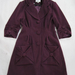 91006A-36  CHANEL PURPLE WOOL&COTTON OVERCOAT SIZE 2 4 6 PRICE U