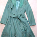 91006B-19A  DKNY GREEN WOOL RABBIT COLLAR OVERCOAT SIZE 2 4 6 PR