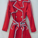 90714C-29A MOSCHINO RED COTTON DUSTCOAT SIZE 36 38 40 PRICE USD 